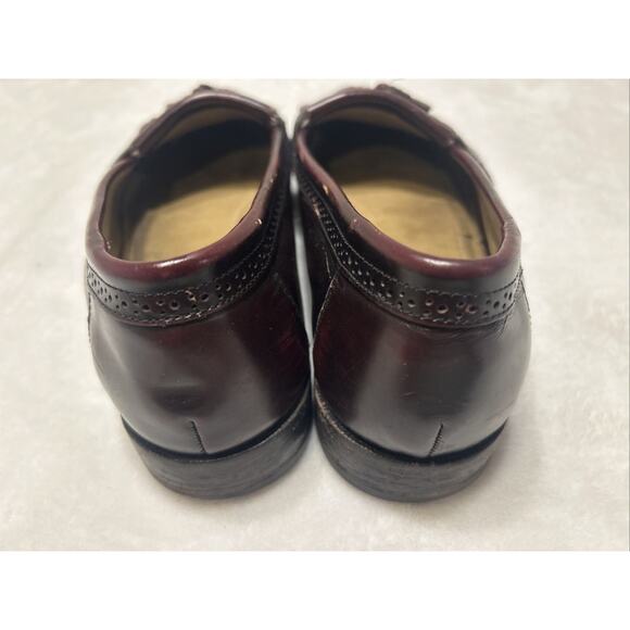 GH Bass Weejuns Men’s Shoes Size 10 C Burgundy Leather Loafers Slip On Casual - Picture 4 of 9